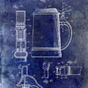 1914 Beer Stein Patent Poster