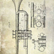 1916 Trumpet Patent Poster