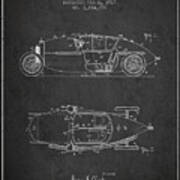 1917 Racing Vehicle Patent - Charcoal Poster