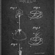1928 Tea Bag Patent - Charcoal Poster