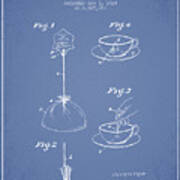 1928 Tea Bag Patent - Light Blue Poster