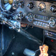 1941 Ford Coupe Custom Dashboard And Gearshift Poster