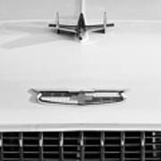 1955 Chevrolet Bel Air Hood Ornament - Emblem -0066bw Poster