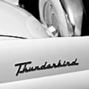 1956 Ford Thunderbird Spare Tire -046bw Poster