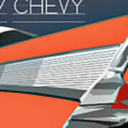 1957 Chevy Art Design By John Foster Dyess Poster