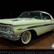 1959 Chevy Impala Convertible Poster