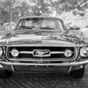 1967 Ford Mustang Coupe Bw C122 Poster