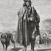 19th Century Italian Shepherd With His Poster