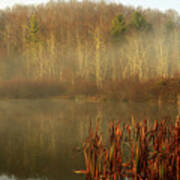 Autumn Morning Mist On Lake #2 Poster
