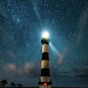 Bodie Lighthouse Under The Stars Poster