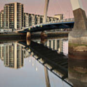 Glasgow Clyde Arc Bridge At Sunset #2 Poster
