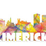 Limerick Ireland Skyline #2 Poster
