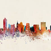 Memphis Skyline Poster