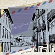 Stylish Retro Postcard Of Porto Poster