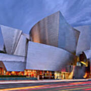 Sunset At The Walt Disney Concert Hall In Downtown Los Angeles. #2 Poster