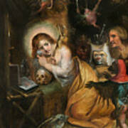 The Penitent Mary Magdalene Visited By The Seven Deadly Sins #3 Poster
