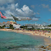 American Airlines At St. Maarten #3 Poster