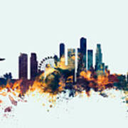 Singapore Skyline #3 Poster