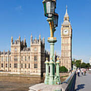 View Of Big Ben And Houses #3 Poster