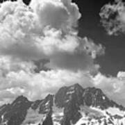 304638 Clouds Over Mt. Stuart Bw Poster