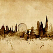 London England Skyline Poster