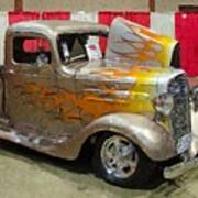 36 Chevy Pickup With Flames Poster