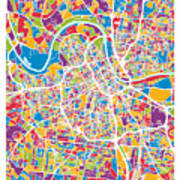 Nashville Tennessee City Map #5 Poster