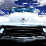 55 Cadillac Down Inna Meadow Up In Kerrville Poster