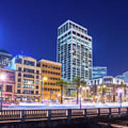 San Francisco Downtown City Skyline At Night #7 Poster