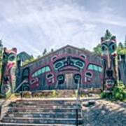 Totems Art And Carvings At Saxman Village In Ketchikan Alaska #7 Poster