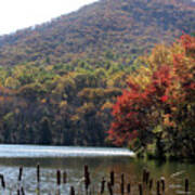 View Of Abbott Lake And Sharp Top In Autumn #7 Poster