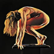 7188s-amg Nude Watercolor Of Sensual Mature Woman Poster
