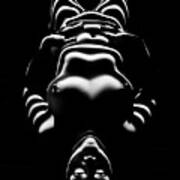 8650-slg Zebra Woman Eyes Open Striped By Light Fine Art Nude By Chris Maher Poster
