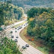 Aerial View Of I-40 Highway In North Carolina From Blue Ridge Pa #9 Poster