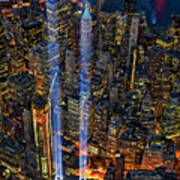 911 Nyc Tribute In Light Poster