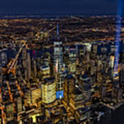 911 Tribute In Light In Nyc Poster