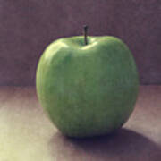 A Green Apple- Art By Linda Woods Poster