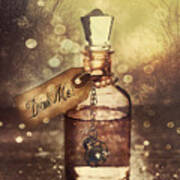 A Little Bottle With A Potion That Says Drink Me Poster