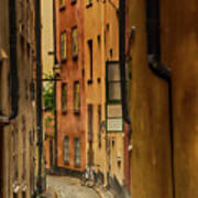 A Side Street In Stockholm Poster