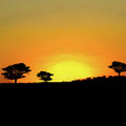 A Sunset In Namibia Poster