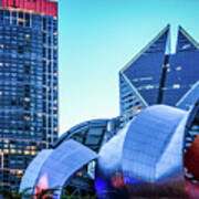 A View From Millenium Park At Dusk Poster