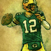 Aaron Rodgers Green Bay Packers Poster