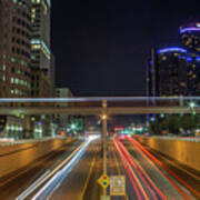 Above Jefferson Avenue At Night. Poster