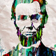 Abraham Lincoln Art Watercolor Poster