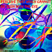 Abstract Artwork With Miyamoto Musashi Quote Poster