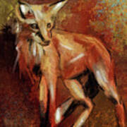 Abstract Fox Poster