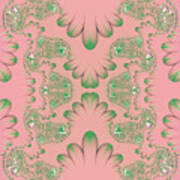 Abstract In Pink And Green Poster