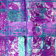 Abstract In Purple And Teal Poster