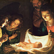 Adoration Of The Baby Poster