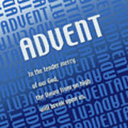 Advent Blue Poster